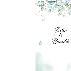 Eucalyptus Bliss esküvői meghívó - hajtott - esküvő - meghívó & kártya - meghívó - Meska.hu