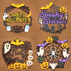 Ajtódísz, kopogtató - Halloween, Otthon & Életmód, Dekoráció, Ajtó- és ablak dekoráció, Ajtódísz & Kopogtató, Famegmunkálás, Festett tárgyak, MESKA