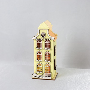 Mécsestartó házikó - Amsterdam III. - karácsony - adventi díszek - adventi asztaldísz - Meska.hu