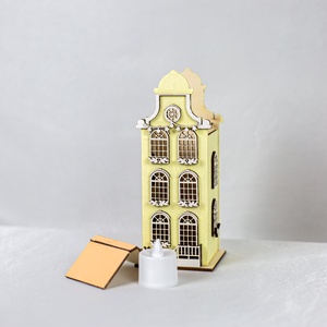 Mécsestartó házikó - Amsterdam III. - karácsony - adventi díszek - adventi asztaldísz - Meska.hu
