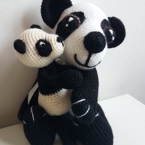 Panda mackó mama - játék & sport - plüssállat & játékfigura - maci - Meska.hu