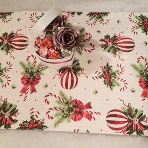 Karácsonyigömbös tányéralátét - otthon & életmód - konyhafelszerelés, tálalás - sütés, főzés - edényalátét - Meska.hu