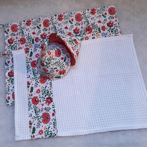 Magyaros mintás konyharuha fedőfogóval - otthon & életmód - konyhafelszerelés, tálalás - konyhai textil - konyharuha & törlőkendő - Meska.hu