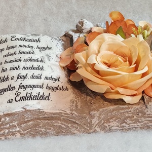 Rátok emlékezünk � egyedi beton kegyeleti dísz virágokkal - otthon & életmód - vallás - temetkezési tárgy - sírdísz, kegyeleti dísz - Meska.hu