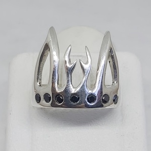 Hazbin Hotel, Alastor ezüst gyűrű, cirkónia köves 925 ezüst ékszer, Ékszer, Gyűrű, Figurális gyűrű, Ékszerkészítés, Fémmegmunkálás, MESKA
