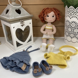 Amigurumi Lilly baba - játék & sport - baba & babaház - öltöztethető baba - Meska.hu