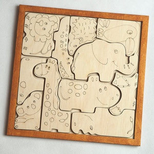 Állatos Puzzle/kirakó kicsiknek - játék & sport - puzzle - forma puzzle - Meska.hu