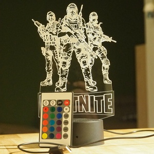 Fortnite 3d lámpa, led éjszakai fény - otthon & életmód - lámpa - hangulatlámpa - Meska.hu