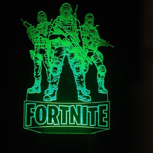 Fortnite 3d lámpa, led éjszakai fény - otthon & életmód - lámpa - hangulatlámpa - Meska.hu
