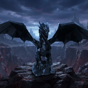 Fantasy Sárkány Dísz 3D Nyomtatással - Meska.hu