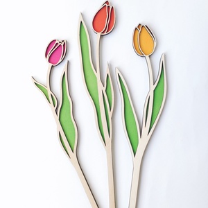 Fa tulipán csokor  - otthon & lakás - dekoráció - virágdísz és tartó - csokor & virágdísz - Meska.hu