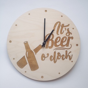 It's beer a clock- falióra , Otthon & Lakás, Dekoráció, Fali és függő dekoráció, Falióra & óra, Gravírozás, pirográfia, MESKA