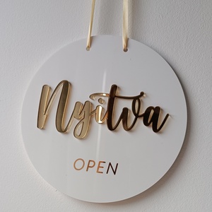 Nyitvatartás tábla MAGYAR-angol, Otthon & Életmód, Dekoráció, Ajtó- és ablak dekoráció, Ajtótábla, Mindenmás, MESKA