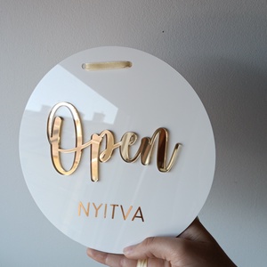 Nyitvatartás tábla  ANGOL-magyar, Otthon & Életmód, Dekoráció, Ajtó- és ablak dekoráció, Ajtótábla, Mindenmás, MESKA