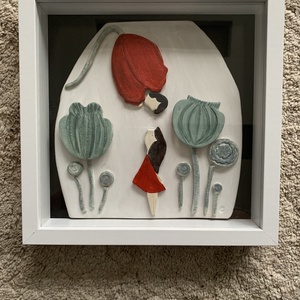 Pipacs - Kerámia kép - Meska.hu