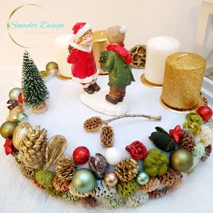 Adventi asztali koszorú - Meska.hu