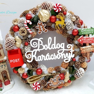 Adventi ajtódísz - Meska.hu