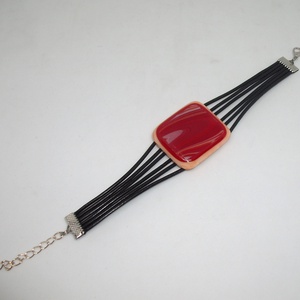 Üveg karkötő - ékszer - karkötő - karkötő medállal - Meska.hu