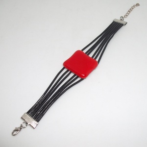 Üveg karkötő - ékszer - karkötő - karkötő medállal - Meska.hu