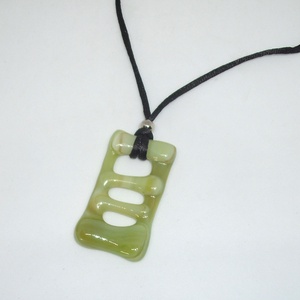 ÜVEGMEDÁL, világoszöld, Ékszer, Nyaklánc, Medálos nyaklánc, Ékszerkészítés, Üvegművészet, MESKA