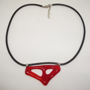 ÜVEGÉKSZER, piros, Ékszer, Nyaklánc, Medálos nyaklánc, Ékszerkészítés, Üvegművészet, MESKA