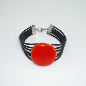 Üveg karkötő, Ékszer, Karkötő, Karkötő medállal, Ékszerkészítés, Üvegművészet, MESKA