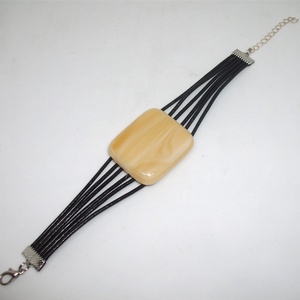 Üveg karkötő - ékszer - karkötő - karkötő medállal - Meska.hu