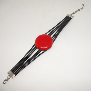 Üveg karkötő - ékszer - karkötő - karkötő medállal - Meska.hu