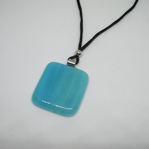 ÜVEGMEDÁL, türkiz8 - ékszer - nyaklánc - medálos nyaklánc - Meska.hu