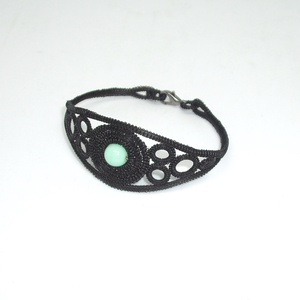 Lószőr karkötő,  piros gyönggyel - ékszer - karkötő - gyöngyös karkötő - Meska.hu