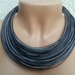 5 Shades of Grey pamut nyaklánc L1966 - ékszer - nyaklánc - Meska.hu