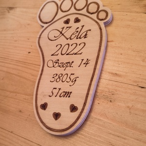 Gyermek dísz, falidísz, dísz, fa talp, Otthon & Életmód, Dekoráció, Fali és függő dekoráció, Függődísz, Famegmunkálás, Gravírozás, pirográfia, MESKA