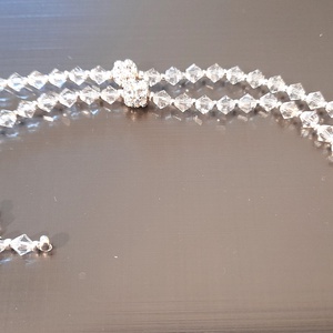 Swarovski gyöngyökkel készült, öttizedes rózsafüzér. - otthon & életmód - vallás - lánc & füzér - Meska.hu