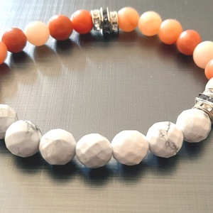 Howlit - Pink Aventurin ásványkarkötő / Görög stílusú karkötő - ékszer - karkötő - gyöngyös karkötő - Meska.hu