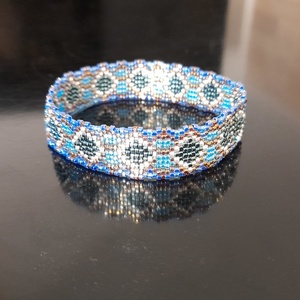 Korfu 1 - peyote karkötő - ékszer - karkötő - karperec - Meska.hu