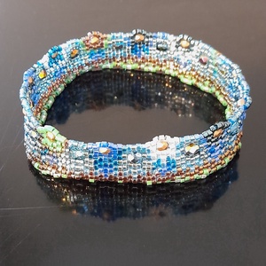 Korfu 2 - peyote karkötő  - ékszer - karkötő - karperec - Meska.hu