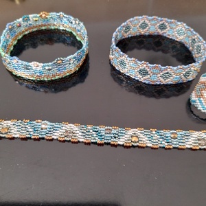 Korfu gyűrű - ékszer - gyűrű - gyöngyös gyűrű - Meska.hu