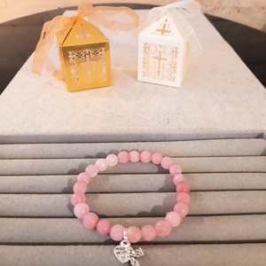 Pink Jade rózsafüzér karkötő 2, Otthon & Életmód, Vallás, Lánc & Füzér, Gyöngyfűzés, gyöngyhímzés, MESKA