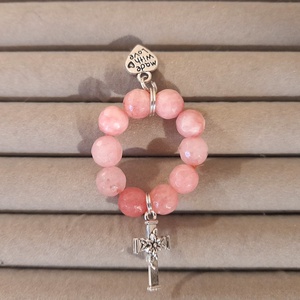 Egy tizedes rózsafüzér vagy kulcstartó - fehér Jade - otthon & életmód - vallás - lánc & füzér - Meska.hu