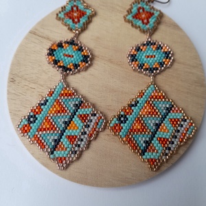 Peyote ékszerszett indián mintával - ékszer - ékszerszett - Meska.hu
