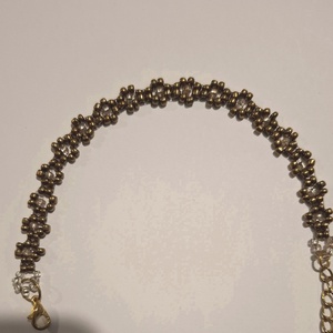 Vintage hatású bohó virág karkötő - ékszer - karkötő - gyöngyös karkötő - Meska.hu