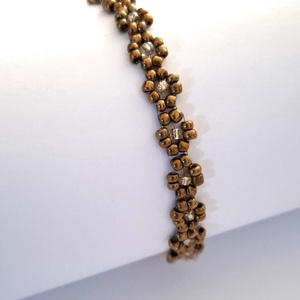 Vintage hatású bohó virág karkötő - Meska.hu