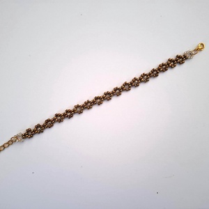 Vintage hatású bohó virág karkötő - ékszer - karkötő - gyöngyös karkötő - Meska.hu