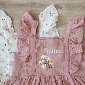 Hímzett nyári ruha szett, Ruha & Divat, Gyerekruha, Póló, Hímzés, MESKA