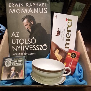 Keresztény könyves, teázós, kávés, csészés ajándékdoboz, Otthon & Életmód, Papír, írószer, Ajándékozás kellékei, Ajándékzsák, csomagolás, Bőrművesség, Ékszerkészítés, MESKA