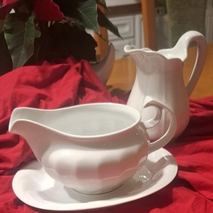 Bájos fehér hollóházi porcelán és vintage teás ajándékdoboz, Otthon & Életmód, Papír, írószer, Ajándékozás kellékei, Ajándékzsák, csomagolás, Bőrművesség, Ékszerkészítés, MESKA