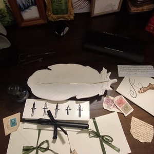 Tartalmas kalligráfiai porcelános ajándékdoboz - otthon & életmód - papír, írószer - ajándékozás kellékei - ajándékzsák, csomagolás - Meska.hu