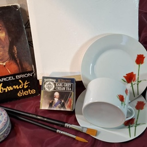Művész ajándékcsomag porcelánnal, teás, csésze szettes ajándékdoboz - otthon & életmód - papír, írószer - ajándékozás kellékei - ajándékzsák, csomagolás - Meska.hu