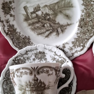 Jelenetes porcelánszett naplós, teás, bekuckózós, téli napokra ajándékdoboz - otthon & életmód - papír, írószer - ajándékozás kellékei - ajándékzsák, csomagolás - Meska.hu