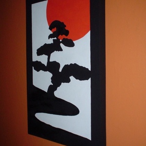 Modern festmény - Japán tájkép -  - Meska.hu